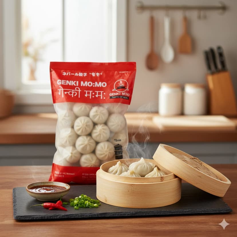 Chicken MoMo Genki 1KG | Frozen Momos | RaraMarket Japan