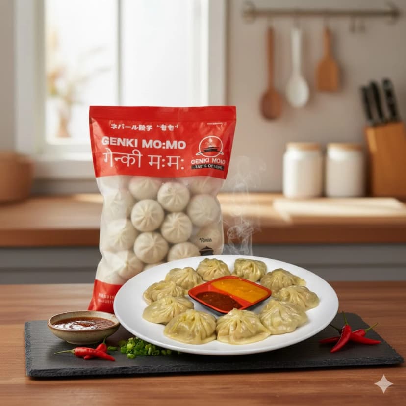 Chicken MoMo Genki 1KG | Frozen Momos | RaraMarket Japan